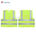 100% Polyester Großhandel Billig Fluoreszierend Gelb Orange Sicherheitsweste Atmungsaktive Reflektierende Fahrbahn Jacke Mit Reißverschluss Und Tasche